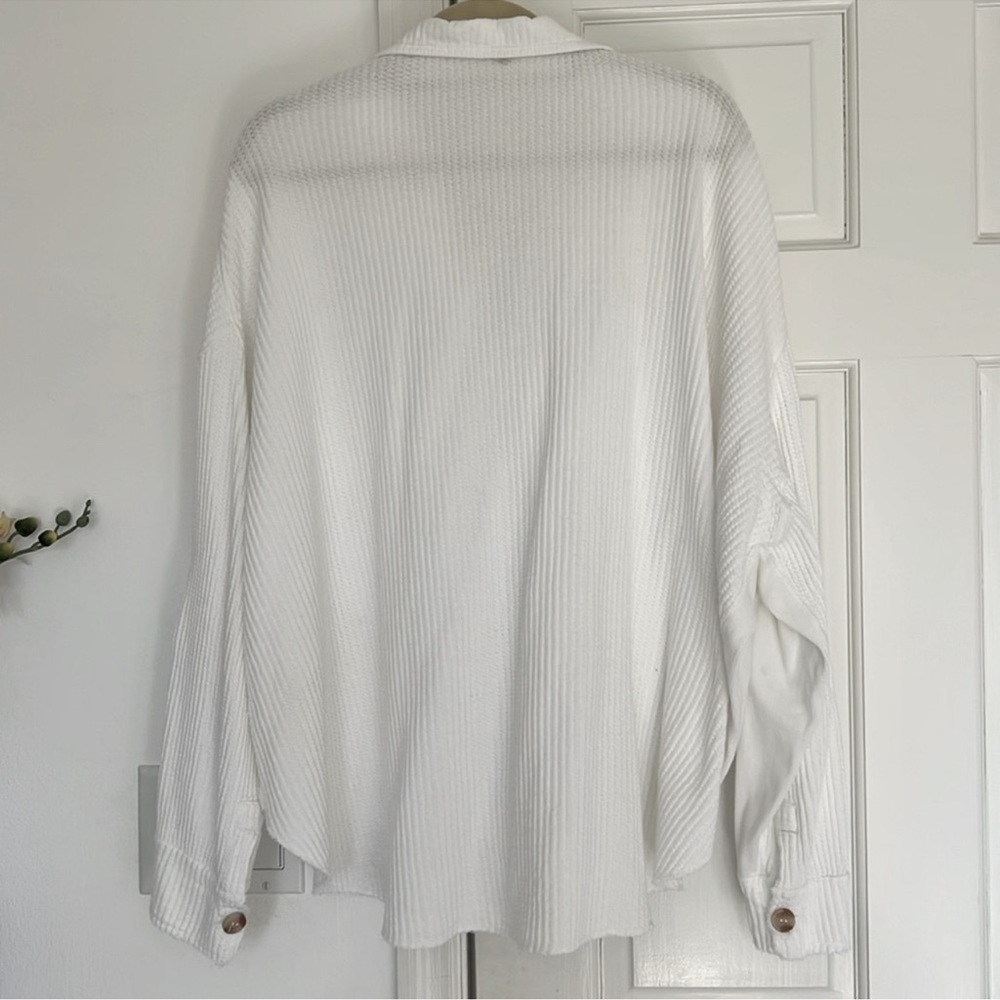 Free People One Scout Oversized Jacket White Size M - Picture 7 of 13